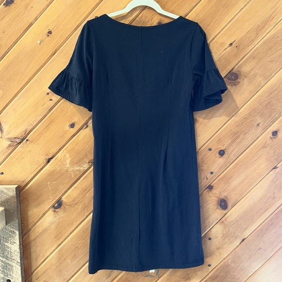 J.Crew black ruffle sleeve sheath dress - Picture 5 of 5